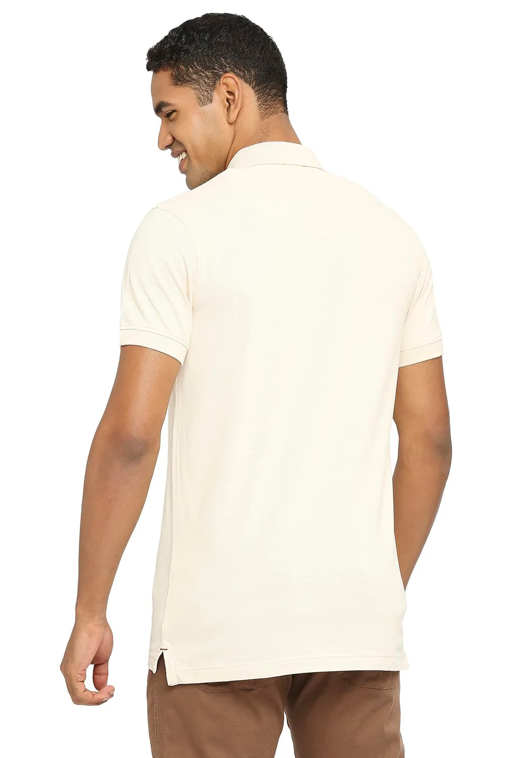 BEIGE COLOURE HALF SLEEVES T-SHIRT