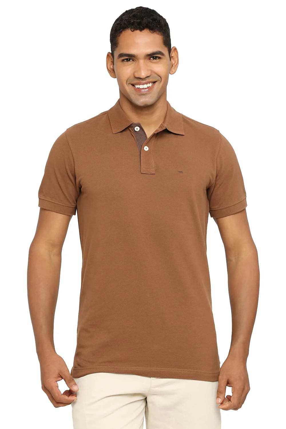 BEIGE COLOURE HALF SLEEVES T-SHIRT