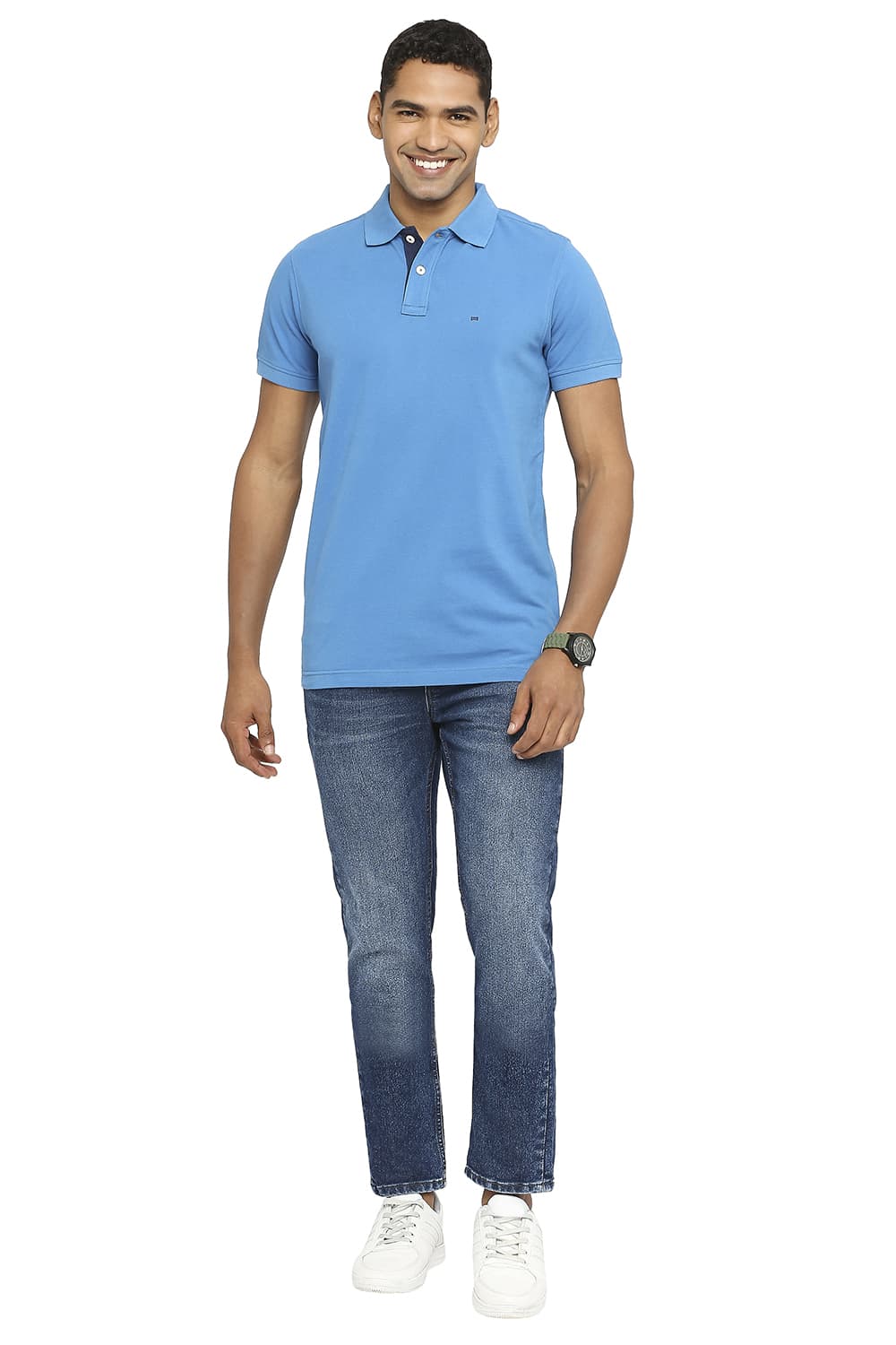 BLUE COLOURE HALF SLEEVES T-SHIRT