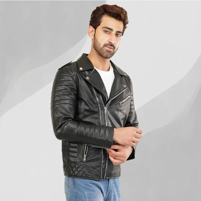 ASTHETIC BLACK LEATHER JACKET