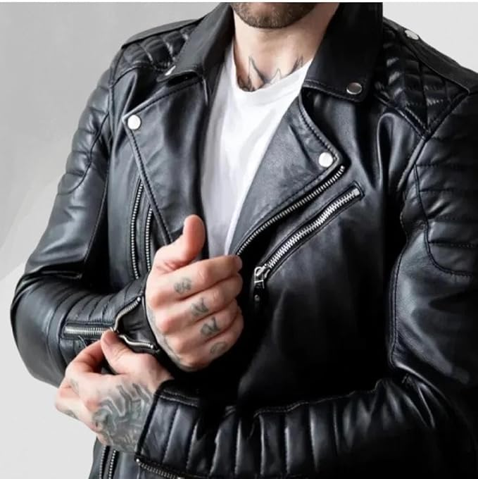ASTHETIC BLACK LEATHER JACKET