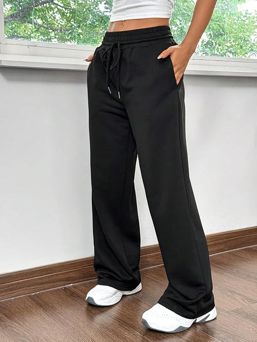 ASTHETIC CHARCOAL BLACK BAGGY TRACKPANT