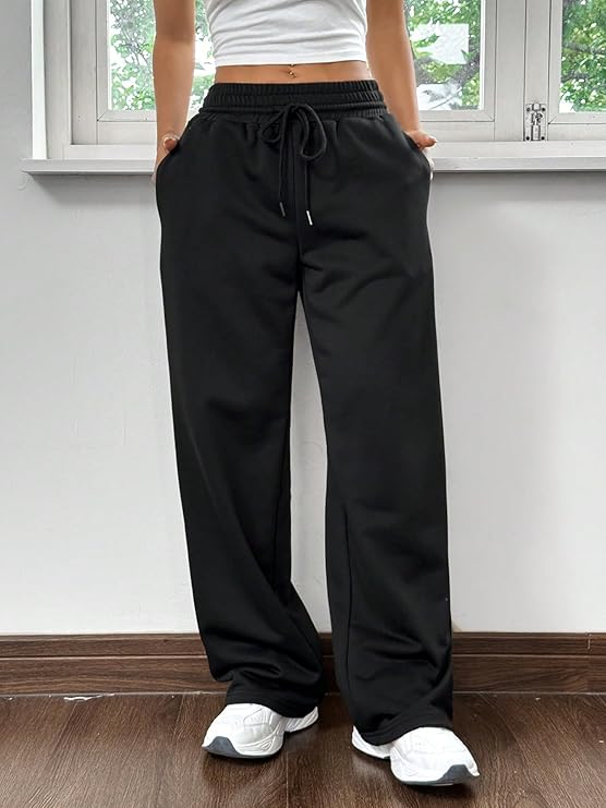 ASTHETIC CHARCOAL BLACK BAGGY TRACKPANT