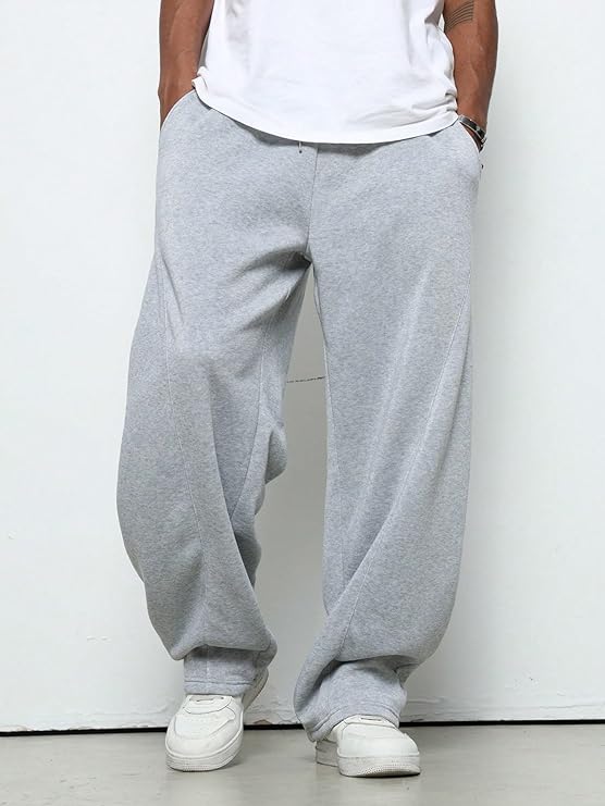 ASTHETIC LIGHT GREY BAGGY TRACKPANT